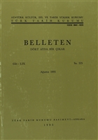 Belleten Say: 225 Cilt: 59 Trk Tarih Kurumu Yaynlar