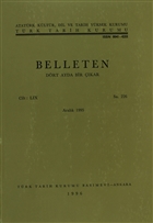 Belleten Say: 226 Cilt: 59 Trk Tarih Kurumu Yaynlar
