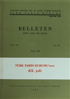 Belleten Say: 227 Cilt: 60 Trk Tarih Kurumu Yaynlar