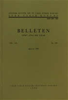 Belleten Say: 228 Cilt: 60 Trk Tarih Kurumu Yaynlar