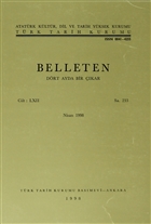 Belleten Say: 233 Cilt: 62 Trk Tarih Kurumu Yaynlar
