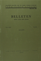 Belleten Say: 241 Cilt: 64 Trk Tarih Kurumu Yaynlar