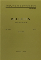 Belleten Say: 258 Cilt: 70 Trk Tarih Kurumu Yaynlar