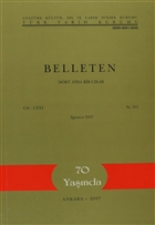 Belleten Say: 261 Cilt: 71 Trk Tarih Kurumu Yaynlar
