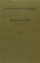 Belleten Say: 274 Cilt: 75 Trk Tarih Kurumu Yaynlar