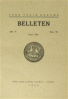 Belleten Say: 38 Cilt: 10 Trk Tarih Kurumu Yaynlar