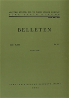Belleten Say: 85 Cilt: 22 Trk Tarih Kurumu Yaynlar