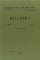 Belleten Say: 87 Cilt: 22 Trk Tarih Kurumu Yaynlar