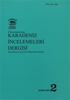Uluslararas Karadeniz ncelemeleri Dergisi / nternational Journal Of Black Sea Studies Say: 2 Serander Yaynlar