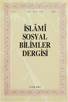 slami Sosyal Bilimler Dergisi Cilt: 1 Say:1 nklab Yaynlar