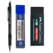 Faber-Castell Grip 1345 Mekanik 0.7 Ulu Kalem Seti Siyah